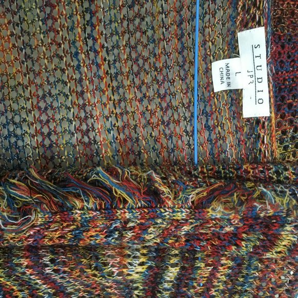 Rainbow loose stitch cardigan large - Picture 3 of 3